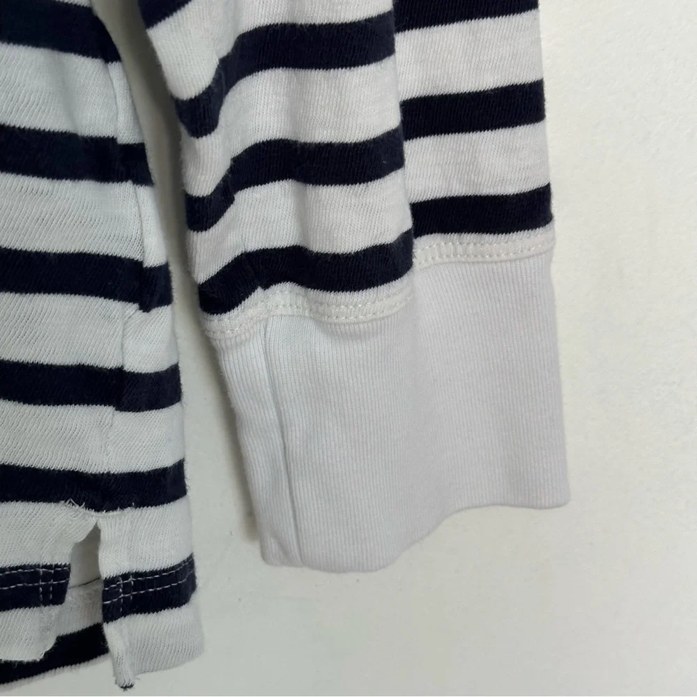 J Crew Long-sleeve slub cotton T-shirt in stripe size Medium
